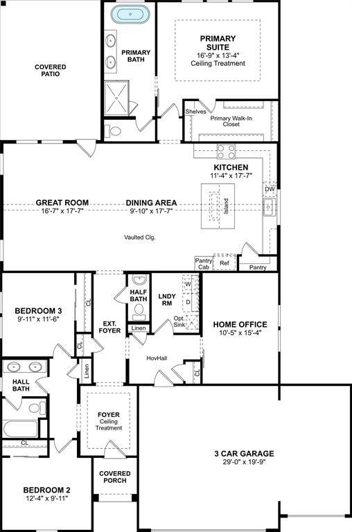 The Tacoma II floor plan by K. Hovnanian Homes. 1st Floor shown. *Prices, plans, dimensions, features, specifications, materials, and availability of homes or communities are subject to change without notice or obligation.