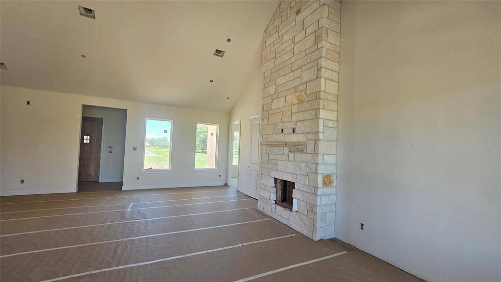 FLOOR TO CEILING FIRE PLACE!
