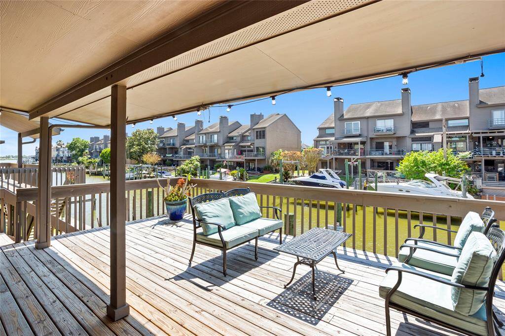 The balcony off of the family room has been extended, for extra outdoor living space.  The stairs were also relocated to the side for even more room.