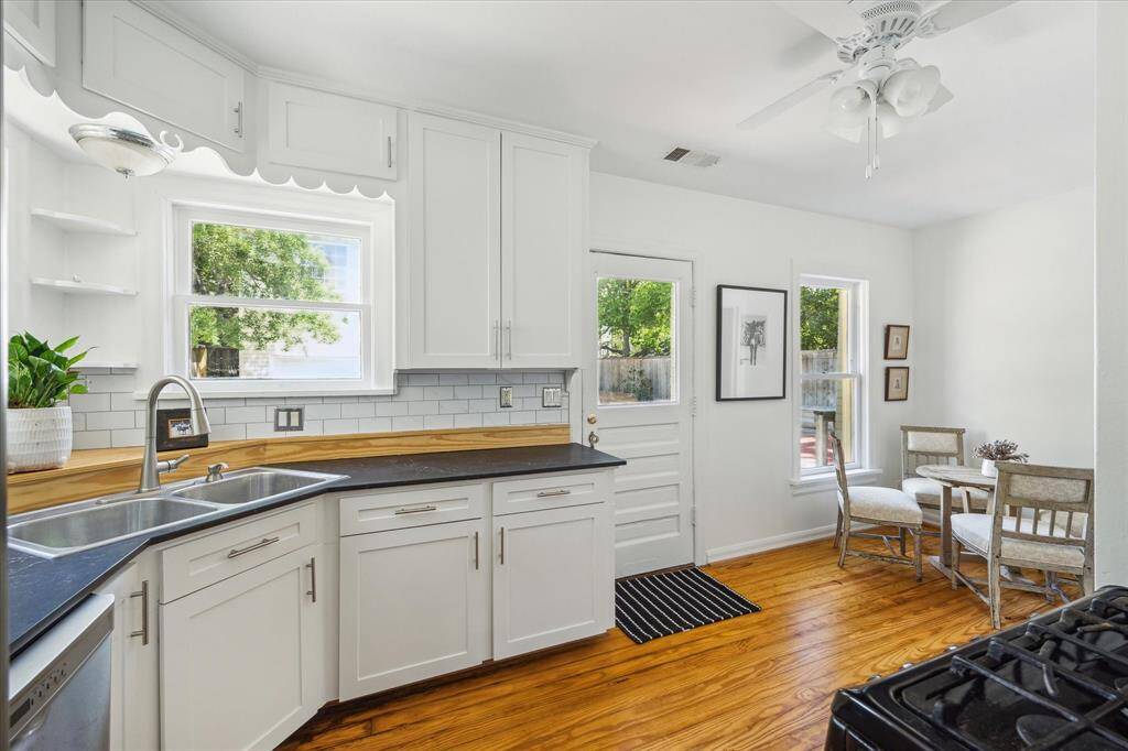Kitchen is open to the breakfast room.