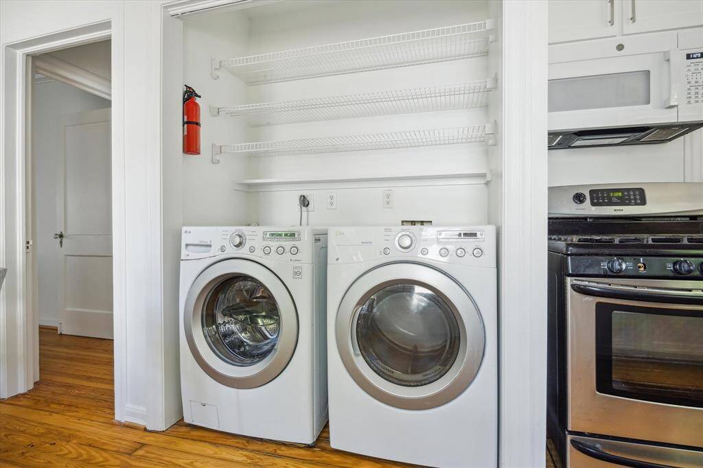 Laundry room in the home.
