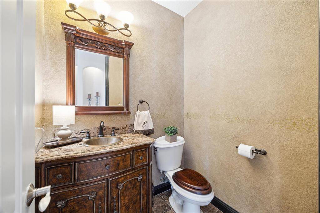 Beautiful custom half-bath.