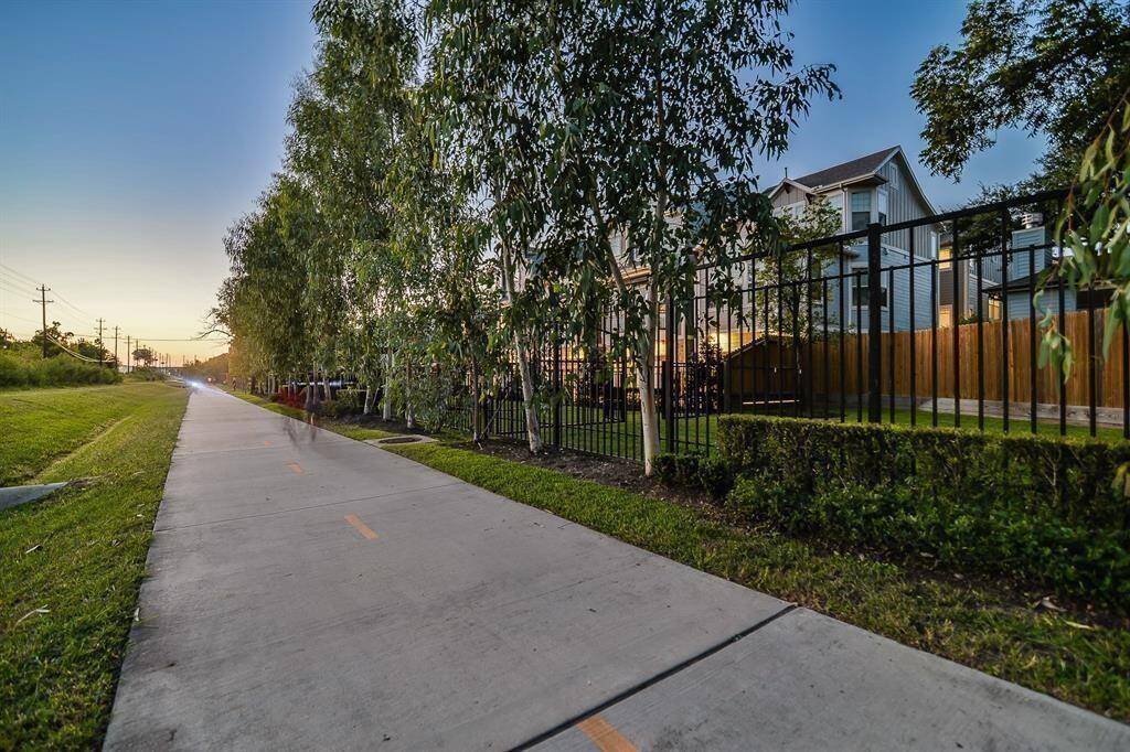 The popular Heights Bike Trail is a few steps away