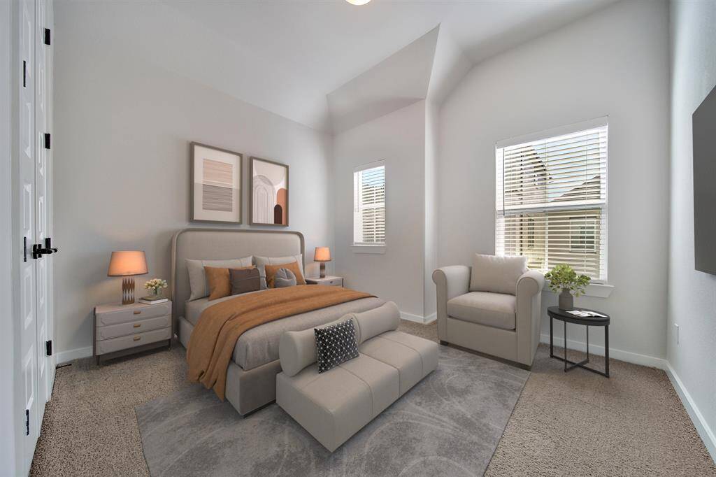 View of secondary bedroom #1. Virtually staged.