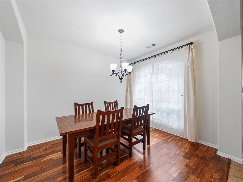 The formal dining room is ideal for hosting memorable dinners and special occasions.