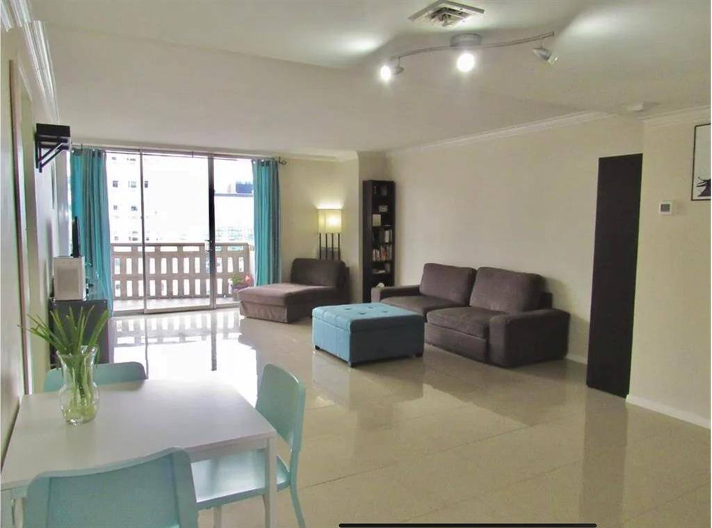 Large open living space. Pictures are from previous staging.