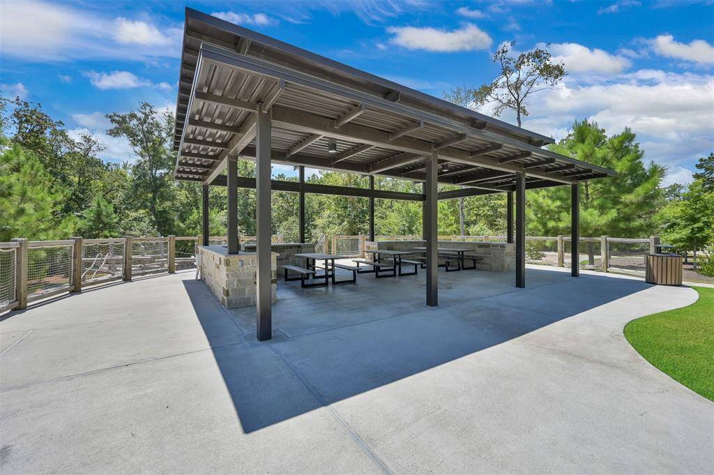 Located at Founders Park, this is just one of several covered picnic areas within the community