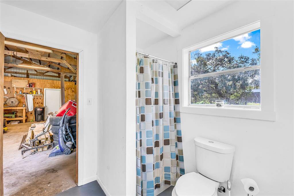 Bathroom in workshop