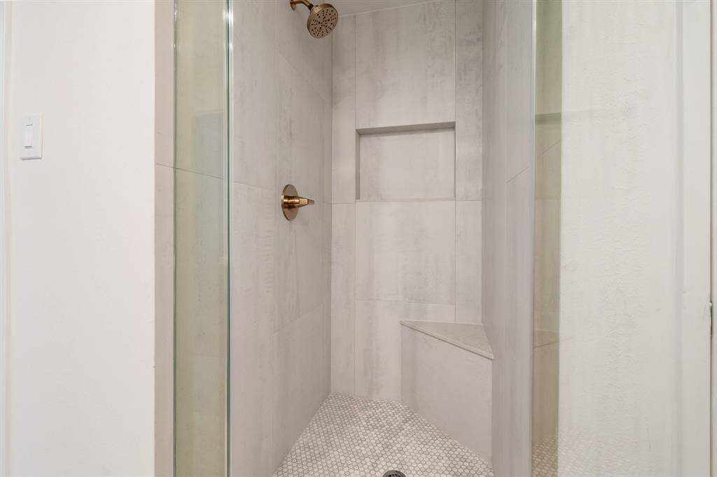 Elegant master bathroom shower.