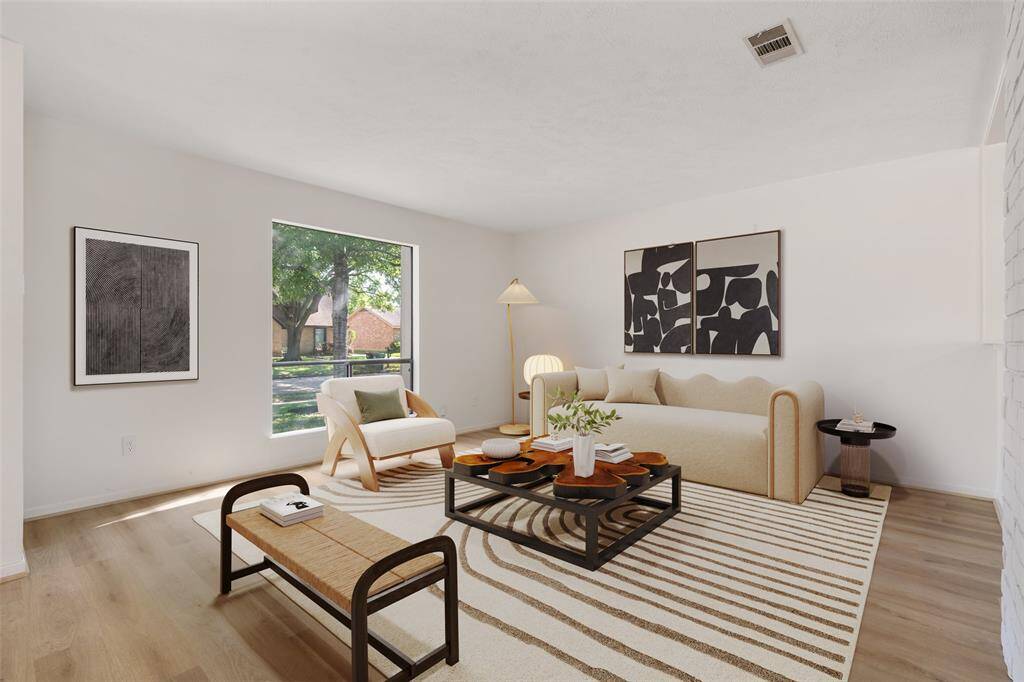 Formal living. Virtually staged.