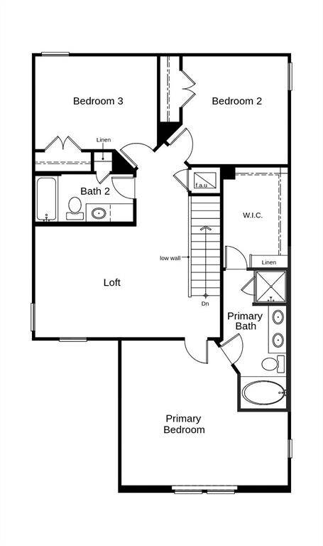This floor plan features 4 bedrooms, 2 full baths, 1 half bath and over 1,800 square feet of living space.
