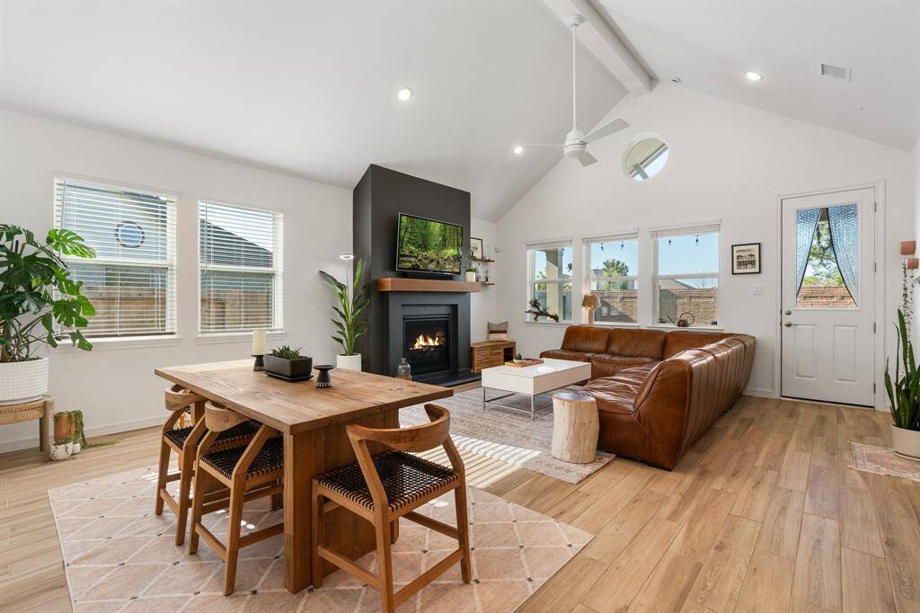 Sleek and contemporary living-dining area with stylish finishes.