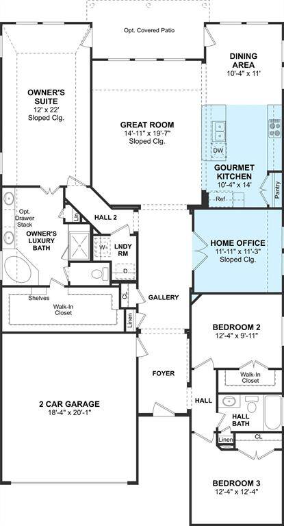 The Blakemore II floor plan by K. Hovnanian® Homes. 1st Floor shown. *Prices, plans, dimensions, features, specifications, materials, and availability of homes or communities are subject to change without notice or obligation.