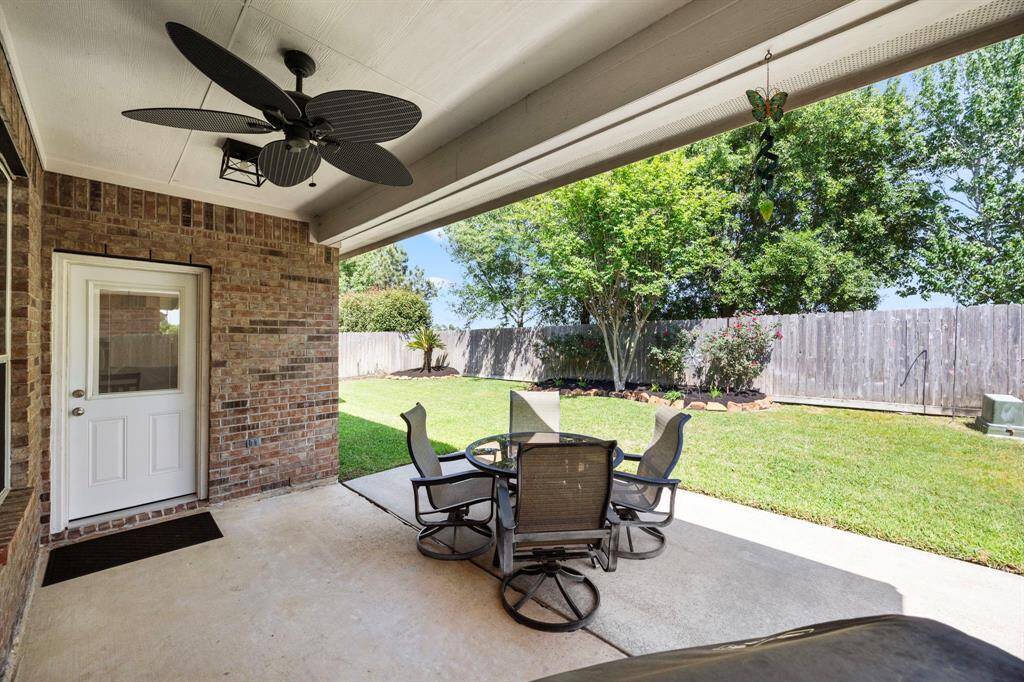 Extended back patio.