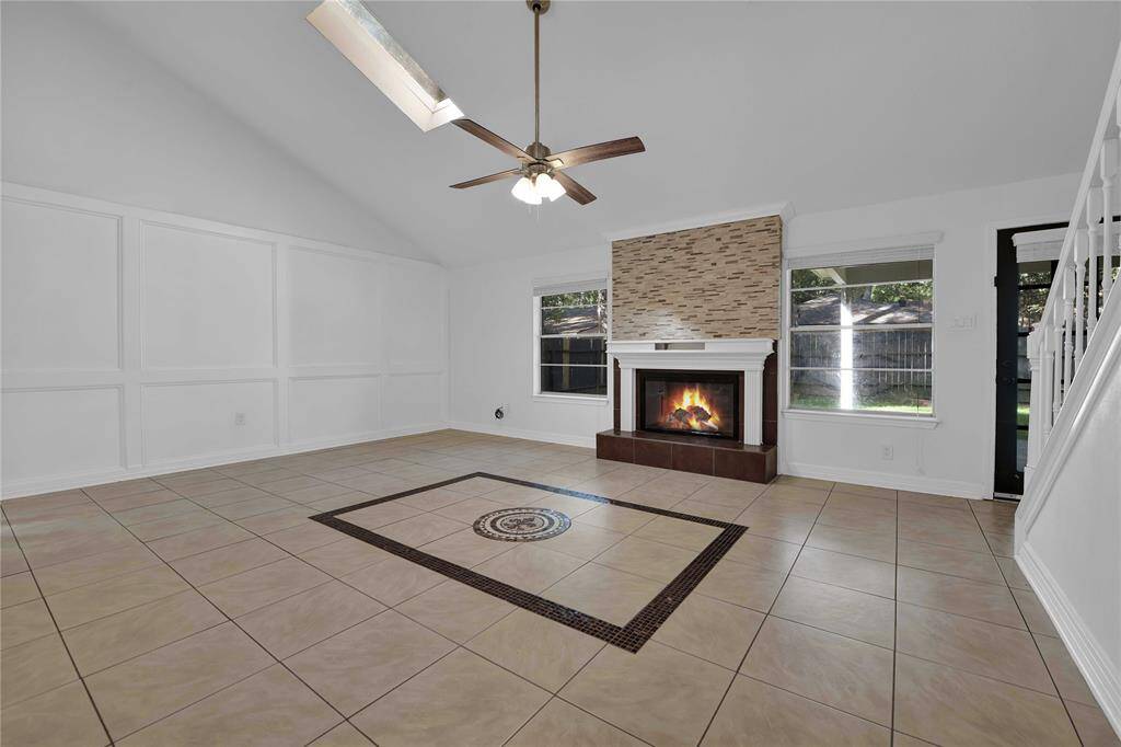 Main family room with cozy fireplace