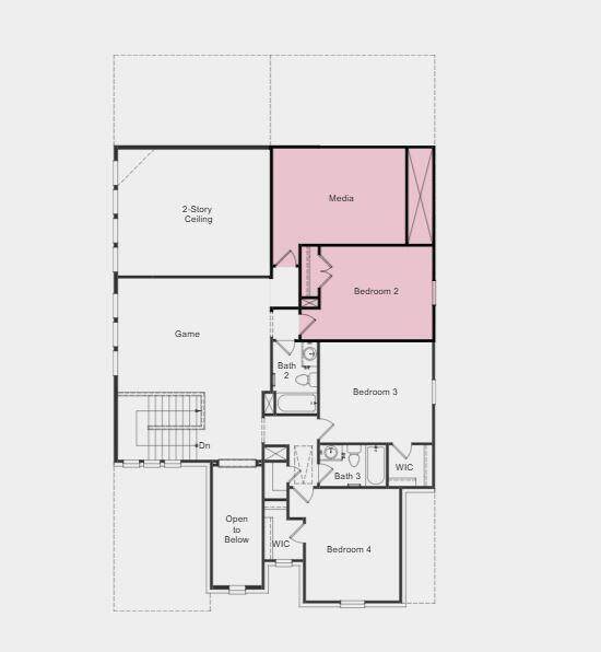 Structural options added include: Study in place of flex, bedroom and full bathroom in place of tandem garage, and media room.