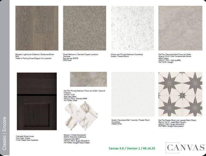 Design Selections. Home is under construction and selections are subject to change.