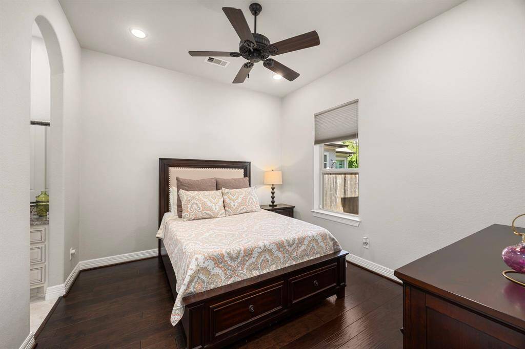 This spacious secondary bedroom #2 has a nice-sized closet and is connected to BR 3 with a Jack/Jill Bathroom.