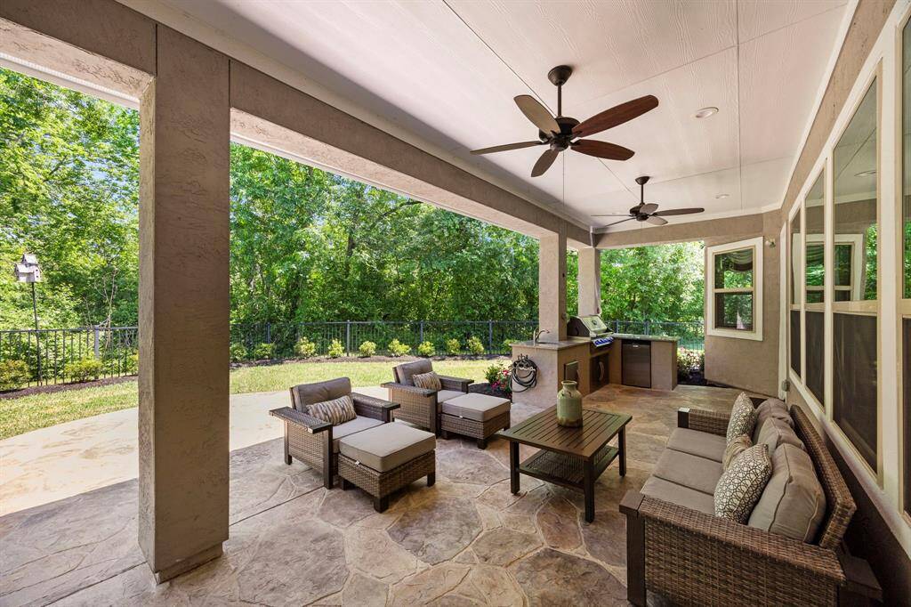 This beautiful private retreat is the perfect spot to enjoy your first cup of coffee in the morning, or that wind down beverage in the evening while enjoying the gorgeous views of diverse plants and trees.