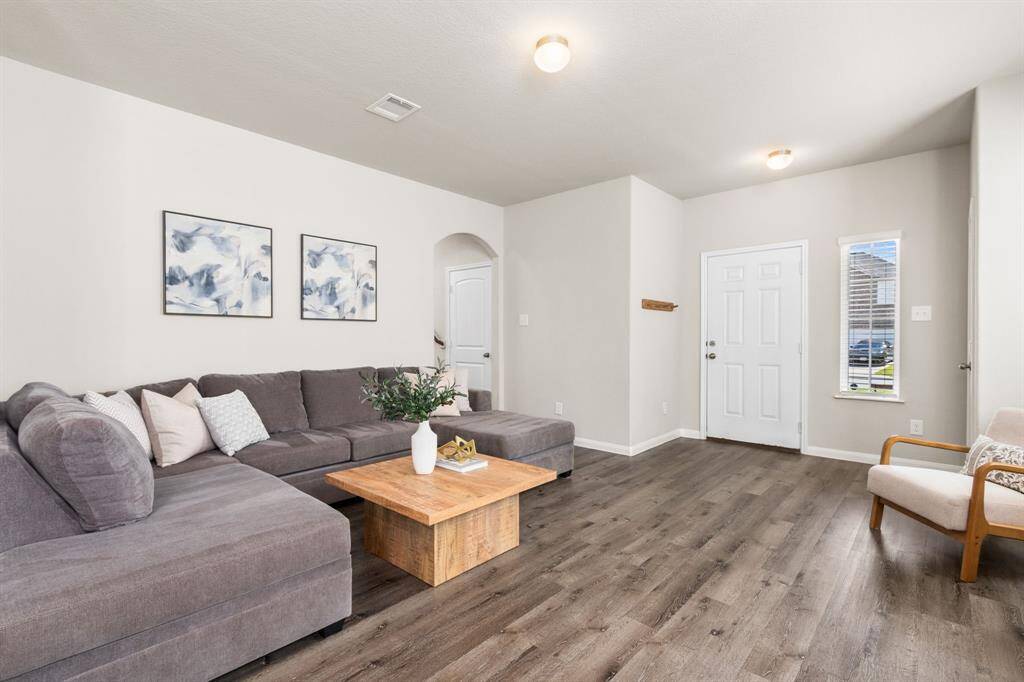 Intimate and welcoming front entrance and family room