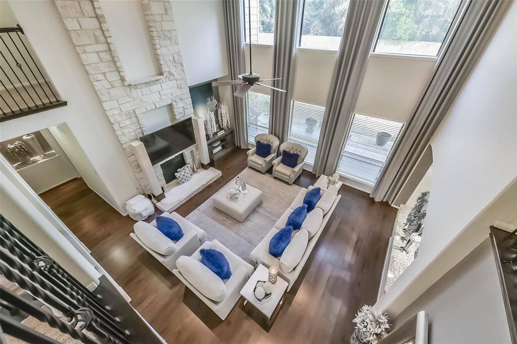 The view from the upstairs looking down.