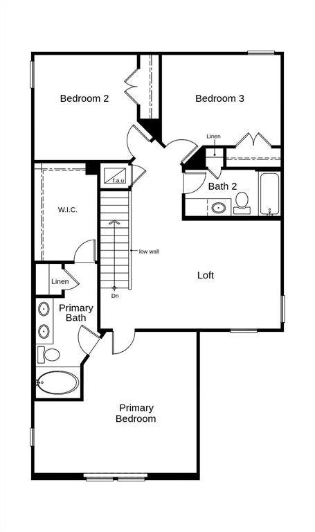This floor plan features 3 bedrooms, 2 full baths, 1 half bath and over 1,900 square feet of living space.
