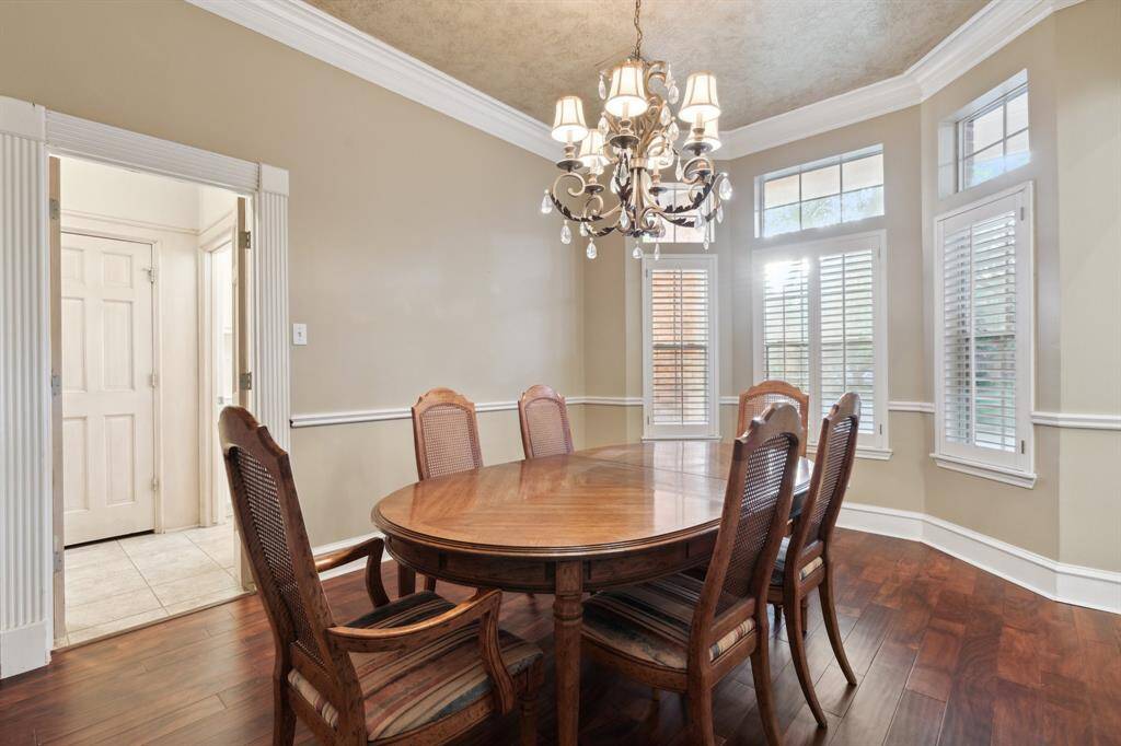 Dinning roof off to the left of the homes entry.