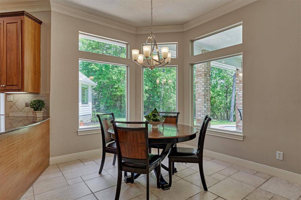 Sip your morning coffee or enjoy a meal with views of the covered patio and rear grounds!