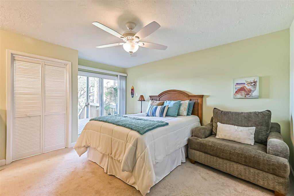 Large primary bedroom walk out to your private deck!