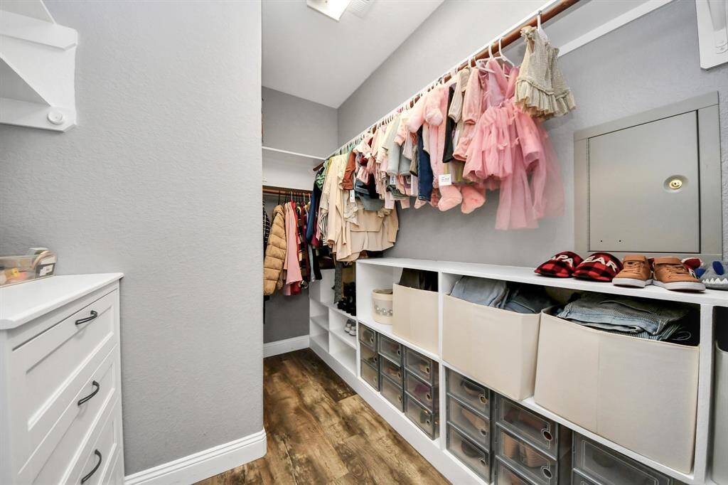 Walk in closet for the Primary bedroom.