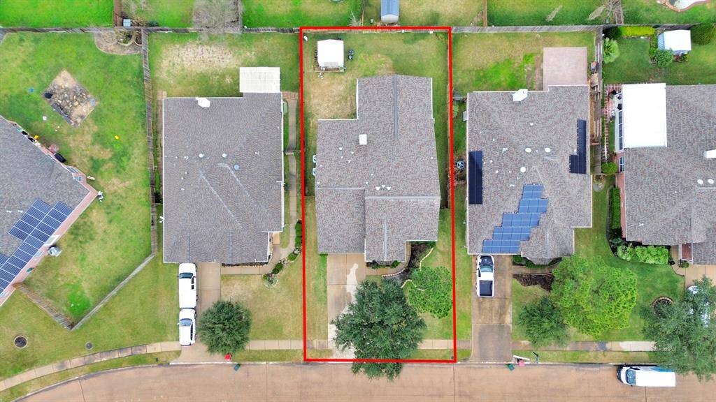 Aerial view of home
