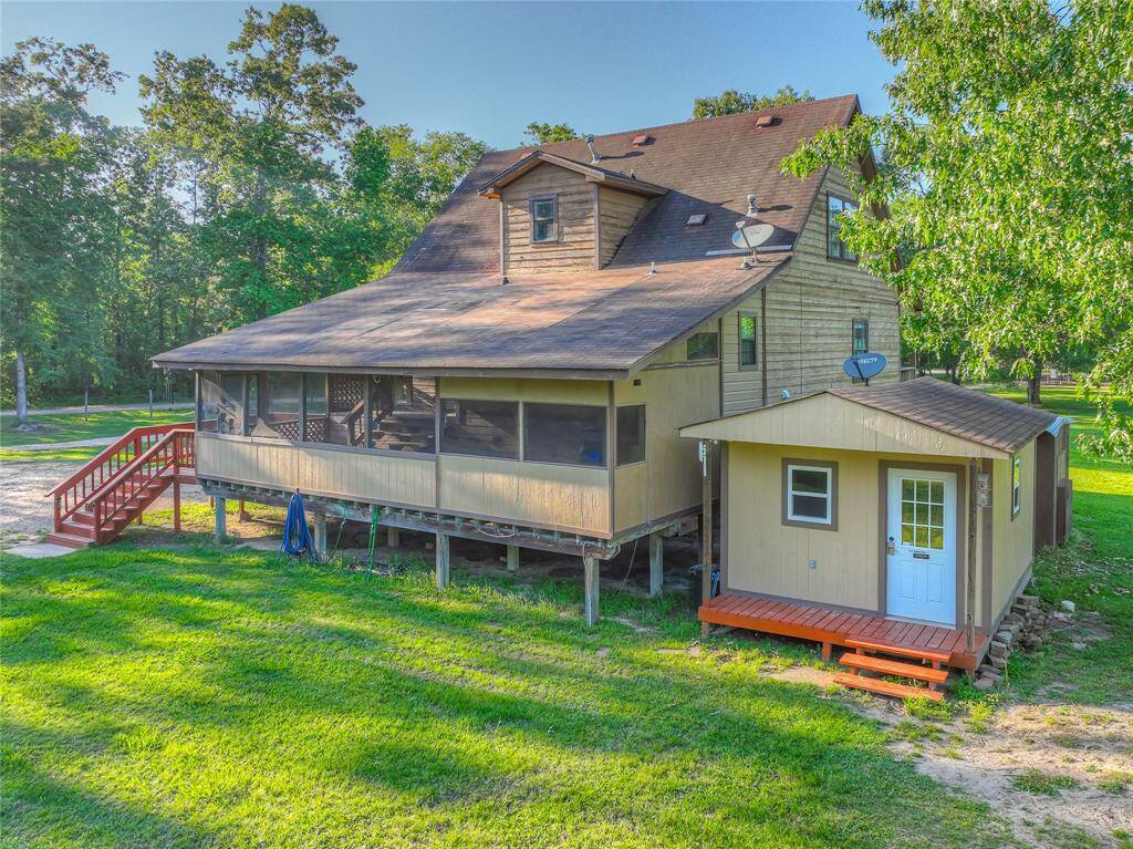 Back of home with office