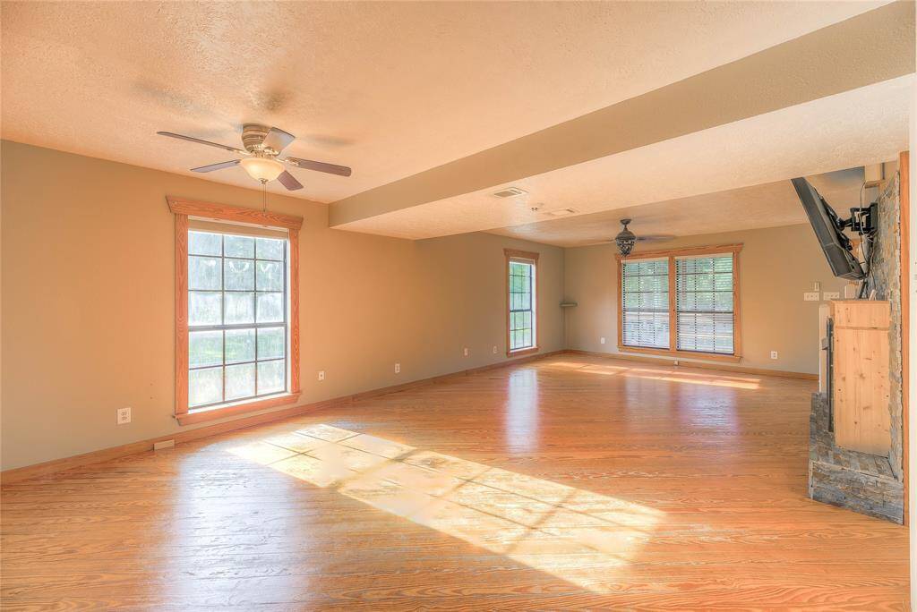 View from back door into living area