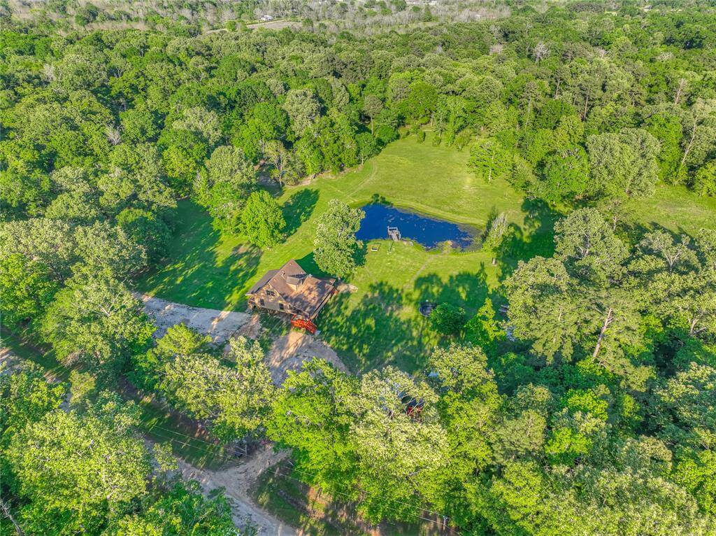 Aerial of beautiful property.