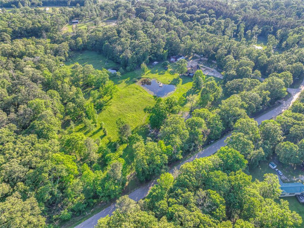Cleared with some woods along perimiter for just the right amount of seclusion.