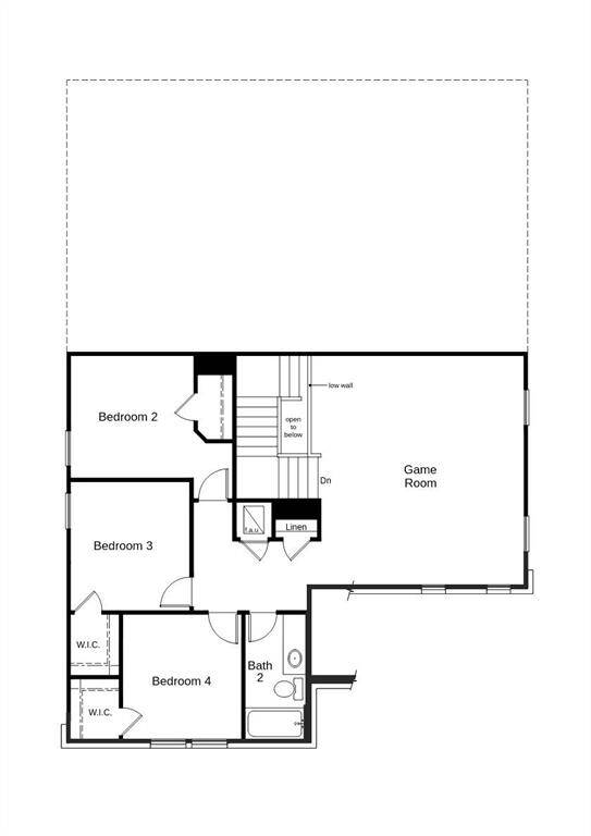 This floor plan features 4 bedrooms, 2 full baths, 1 half bath and over 2,500 square feet of living space.