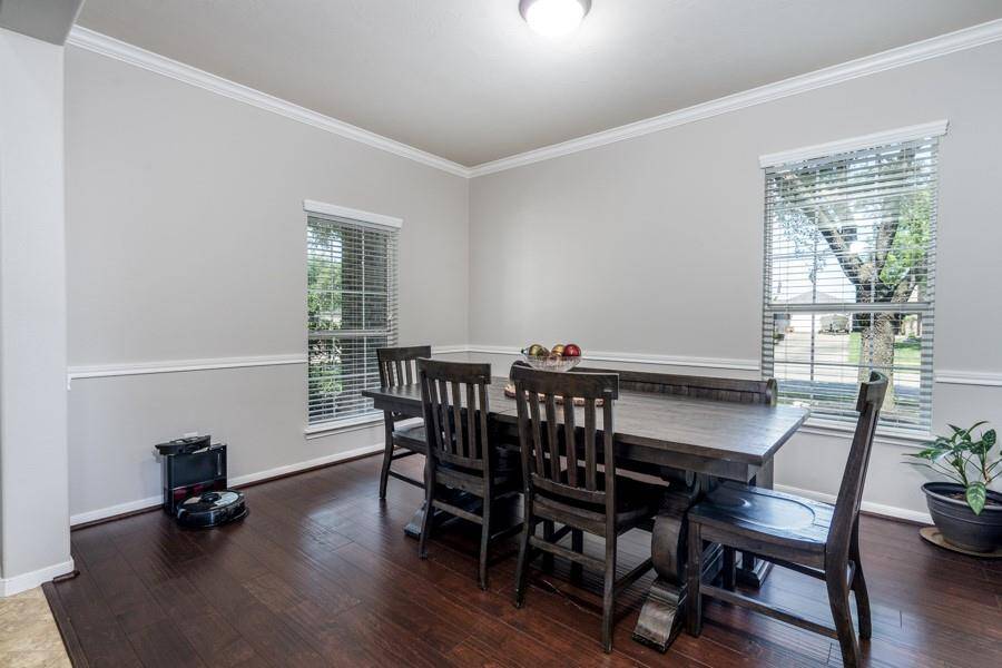 Everyone will enjoy dinner in this oversized dining room.
