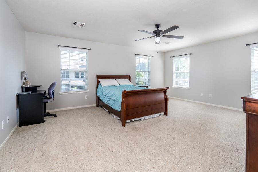 The upstairs second primary bedroom is larger than the over sized one on the first floor!