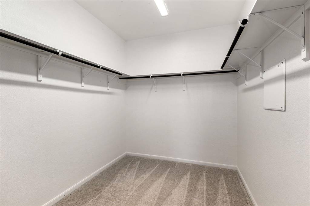 Spacious walk-in closet.