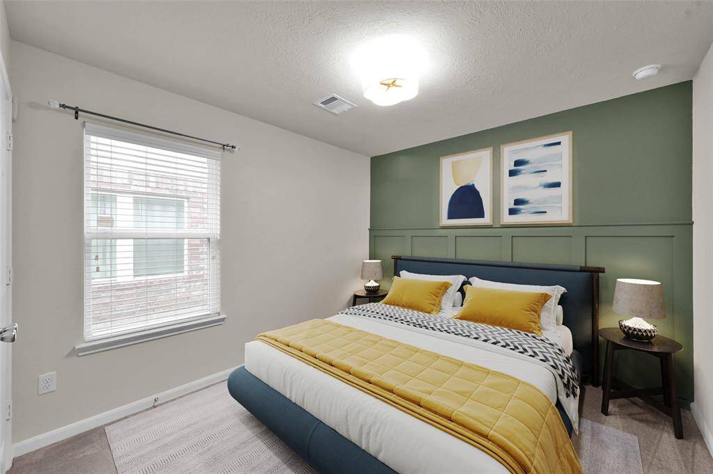 Front bedroom virtually staged.