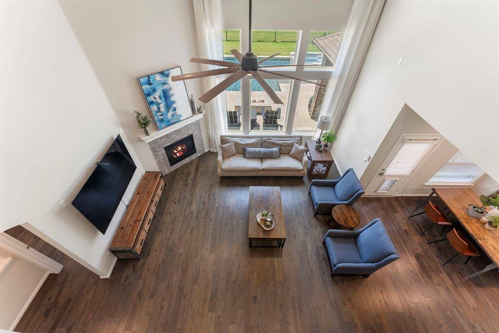 View from 2nd floor to family room.