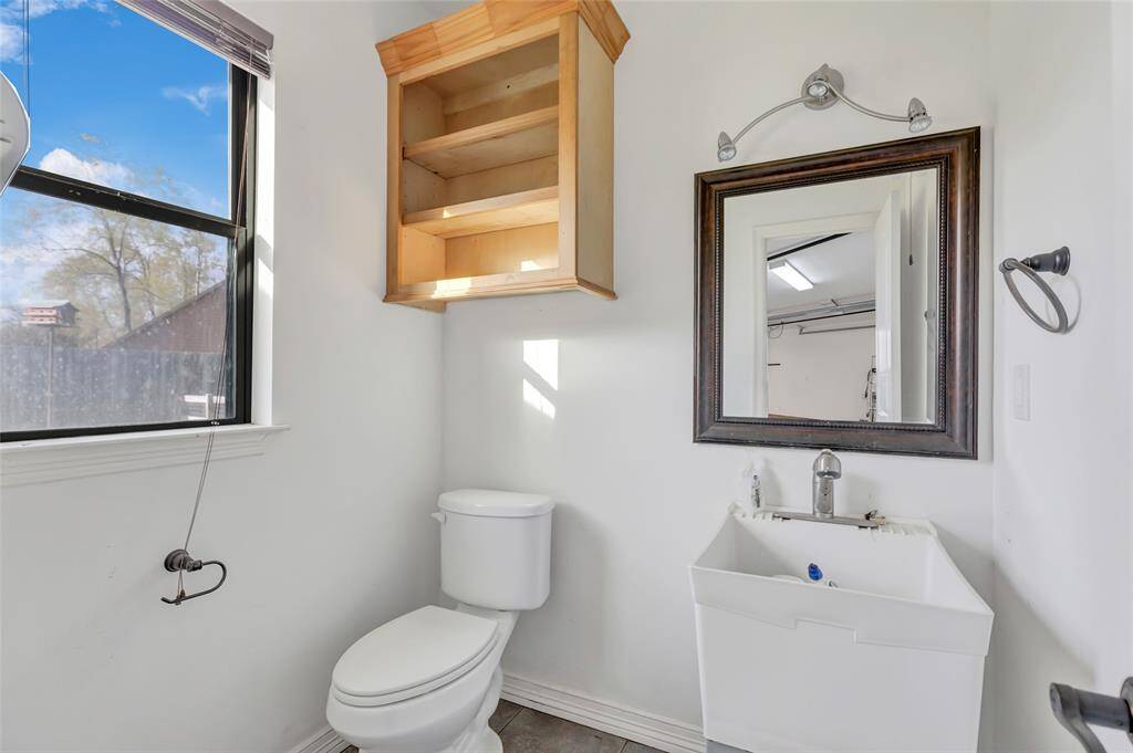 half bath in garage