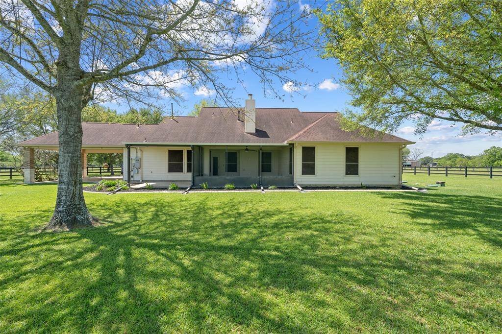 Spacious backyard with mature trees and a wide-open feel—room to roam, relax, or add your own touch.