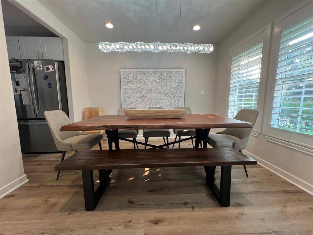 Formal Dining Area with High End Lighting