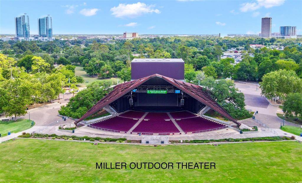 Miller outdoor theater in Hermann Park where you can enjoy free performances.