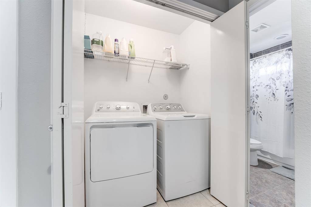 Spacious Laundry closet on the first floor
