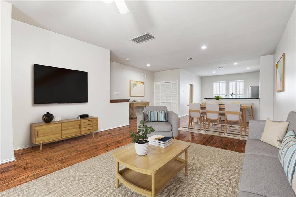 Another look at the living, dining, and kitchen! *virtually staged*
