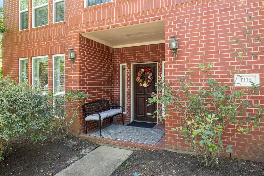 Front door with sitting area