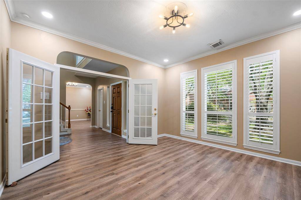 Home Office with French Doors