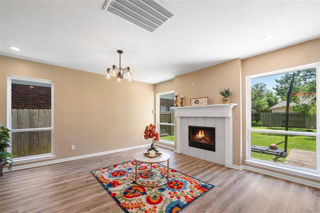 Living Room with Fireplace